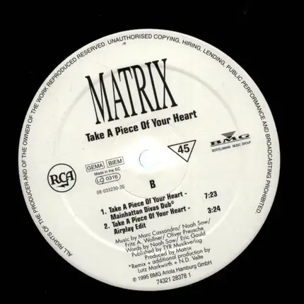 Matrix - Take A Piece Of Your Heart