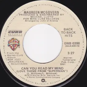Maureen McGovern - Can You Read My Mind / Different Worlds