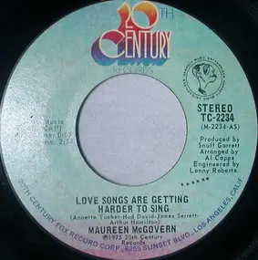 Maureen McGovern - Love Songs Are Getting Harder To Sing / Stop Me(If You've Heard This Song Before)