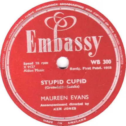 Maureen Evans - Stupid Cupid / Carolina Moon