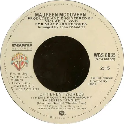 Maureen McGovern - Different Worlds / Carolina Moon