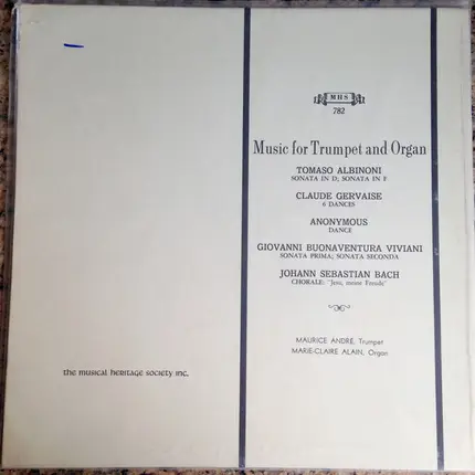 Tommaso Albinoni / Claude Gervaise / Bach a.o. - Music For Trumpet And Organ