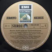 LP - Maurice André spielt Leopold Mozart · Michael Haydn · Johann Friedrich Fasch · Georg Philipp Telema - Vier Trompetenkonzerte