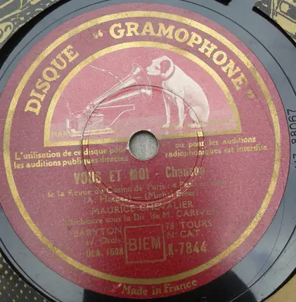 Maurice Chevalier - Y'a D'la Joie / Vous Et Moi