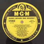 LP - Maurice Chevalier - Maurice Chevalier Sings Broadway