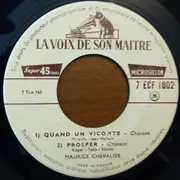 7inch Vinyl Single - Maurice Chevalier - Quand Un Vicomte