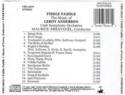 CD - Maurice de Abravanel And Utah Symphony Orchestra - Fiddle Faddle the Music of Leroy Anderson