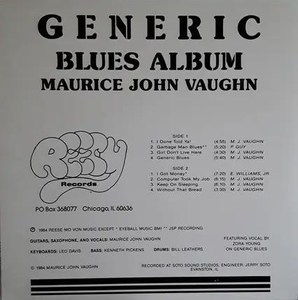 Maurice John Vaughn - Generic Blues Album