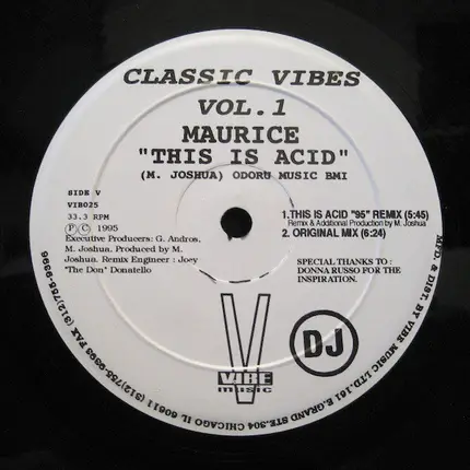 Maurice Joshua / Georgetown - Classic Vibes Vol. 1