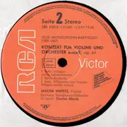 LP - Max Bruch , Felix Mendelssohn-Bartholdy - Jascha Heifetz - Violinkonzert Nr.1 G-Moll, Violinkonzert E-Moll