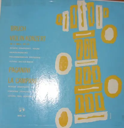 Max Bruch , Niccolò Paganini/ Niederländisches Philharmonisches Orch., R. Odnoposoff - Violinkonzert In G-Moll, Op. 26 - 'La Campanella'