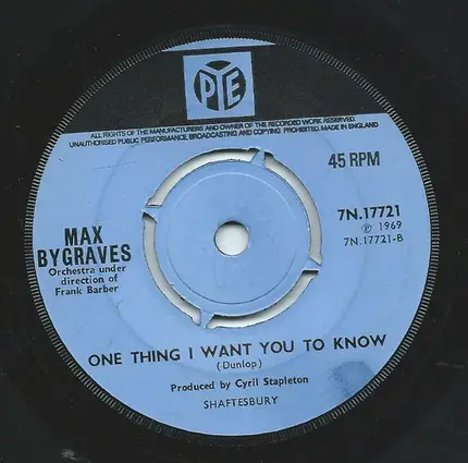 Max Bygraves - Adieu, Monsieur Le Professeur