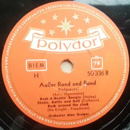 Max Greger Und Sein Orchester - Außer Rand Und Band