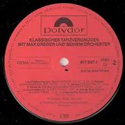 LP - Max Greger Und Sein Orchester - Klassisches Tanzvergnügen Mit Max Greger Und Seinem Orchester