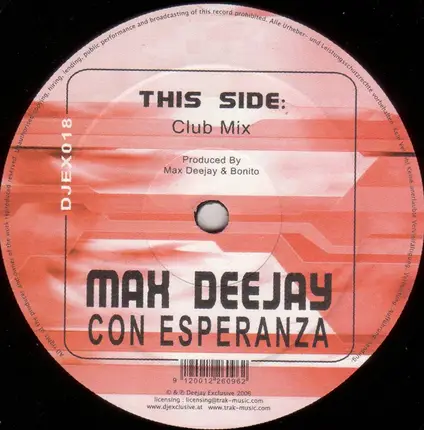 Max Deejay - Con Esperanza