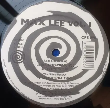 Max Lee - Max Lee Vol. 1