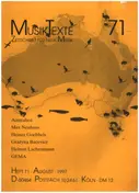 Max Neuhaus - MusikTexte - Heft 71