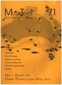 Max Neuhaus - MusikTexte - Heft 71