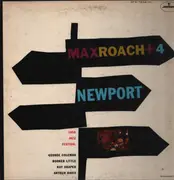 LP - Max Roach Quintet - Max Roach + 4 At Newport - Mono Promo / + Insert