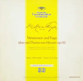 Reger - Variationen Und Fuge Über Ein Thema Von Mozart Op. 132
