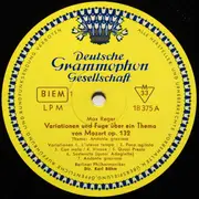 LP - Reger - Variationen Und Fuge Über Ein Thema Von Mozart Op. 132