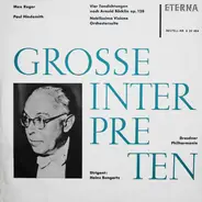 Max Reger / Paul Hindemith , Dresdner Philharmonie , Heinz Bongartz - Vier Tondichtungen Nach Arnold Böcklin Op. 128 / Nobilissima Visione