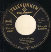 7inch Vinyl Single - Max Reinhardt - Über Den Schauspieler