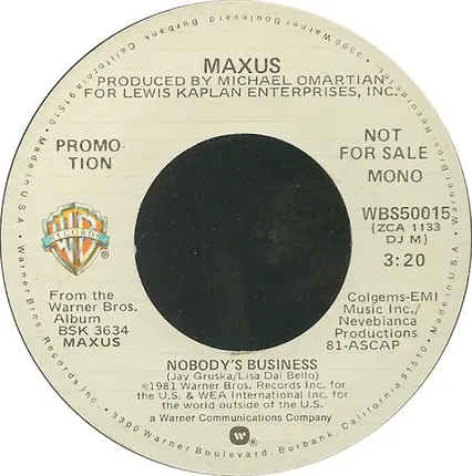 Maxus - Nobody's Business