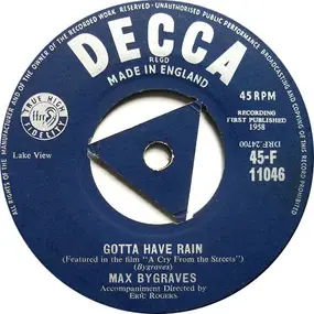 Max Bygraves - Gotta Have Rain