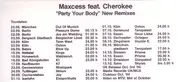 Maxcess - Party Your Body (New Remixes)