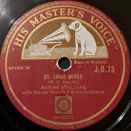 Maxine Sullivan With Claude Thornhill And His Orchestra - L'Amour Toujours L'Amour / St. Louis Blues