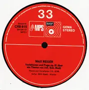 LP - Max Reger , Willi Stech - Variationen Und Fuge, Op. 81 Über Ein Thema Von Bach