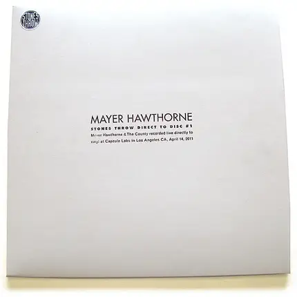 Mayer Hawthorne - Stones Throw Direct To Disc #1