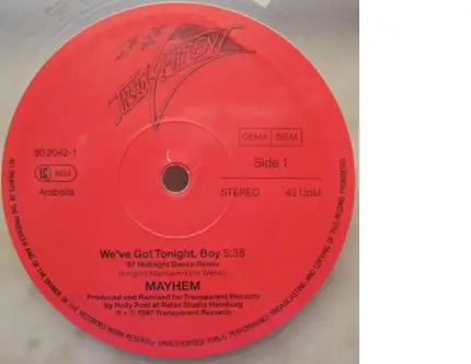 Mayhem - We've Got Tonight Boy