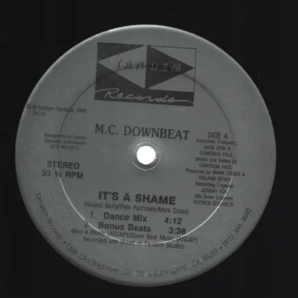 MC Downbeat - It's A Shame