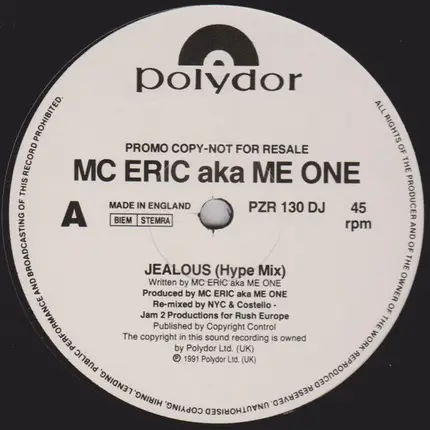 MC Eric - Jealous (Hype Mix)