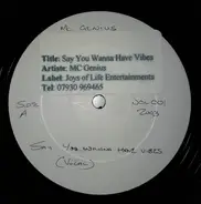 MC Genius - Say You Wanna Have Vibes