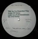 12inch Vinyl Single - MC Genius - Say You Wanna Have Vibes