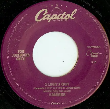MC Hammer - 2 Legit 2 Quit