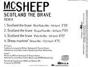 CD Single - MC Sheep - Scotland The Brave (Remix)