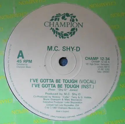 MC Shy D - I've Gotta Be Tough