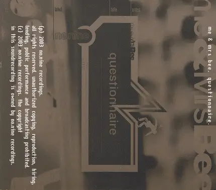 Me & Mrs Bee - Questionnaire