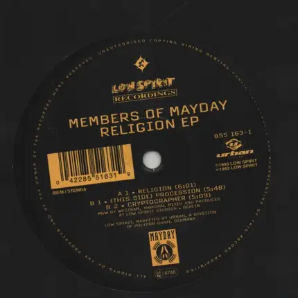Members Of Mayday - Religion EP