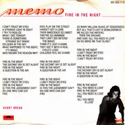 7inch Vinyl Single - Memo - Fire In The Night