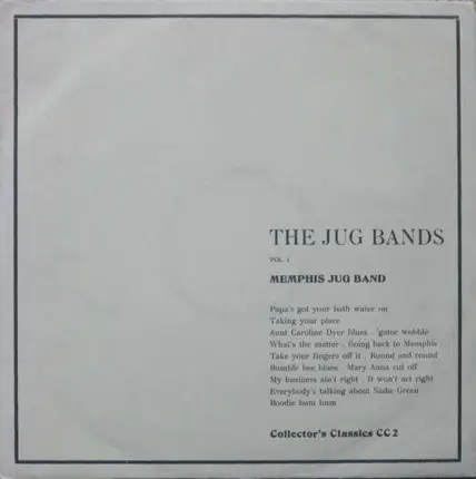 Memphis Jug Band - The Jug Bands Vol. 1