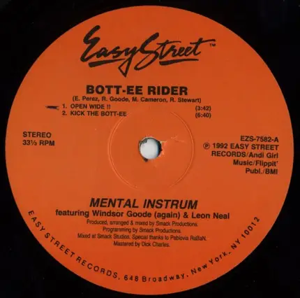 Mental Instrum Featuring Windsor Goode & Leon Neal - Bott-ee Rider