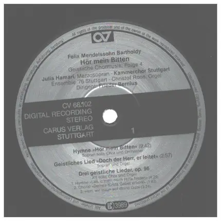 Mendelssohn-Bartholdy - Hör Mein Bitten