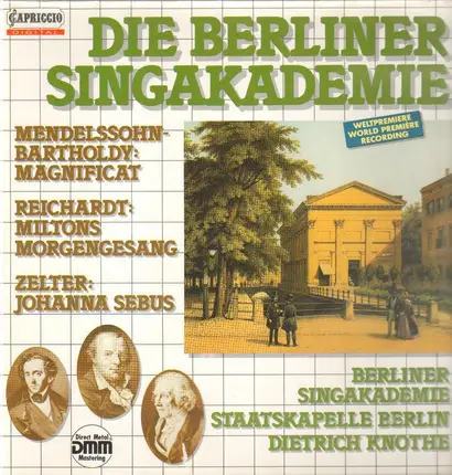 Mendelssohn / Johann Friedrich Reichardt / Carl Friedrich Zelter - Magnificat / Miltons Morgengesang / Johanna Sebus