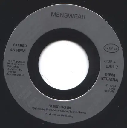 Menswear - Sleeping In
