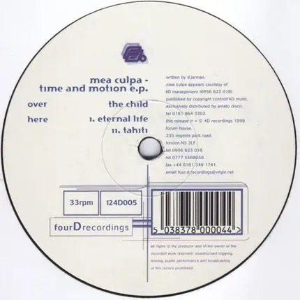 Mea Culpa - Time And Motion E.P.